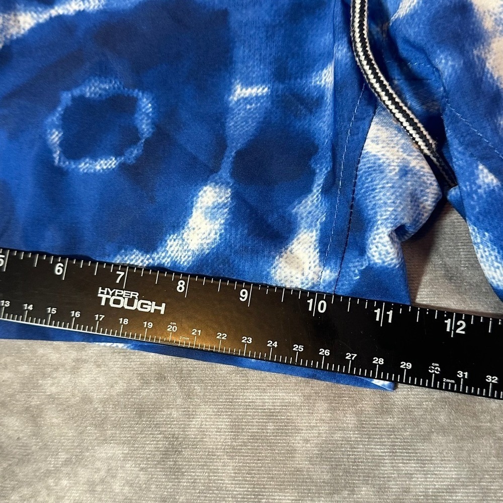 Speedo Swim Trunks Mens Small Blue White Tie Dye Board Shorts Mesh Lined 7784578 - Picture 5 of 9